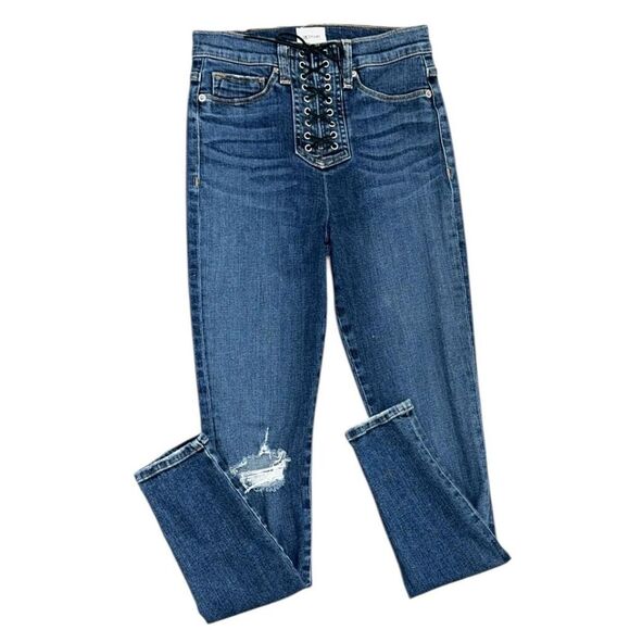 Hudson Women's Blue and Navy Jeans - Picture 3 of 7